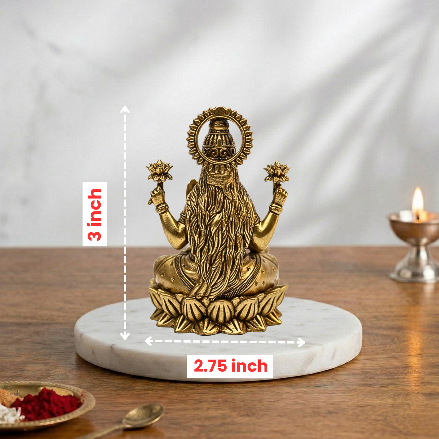The Auspicious Lakshmi – Lotus Throne