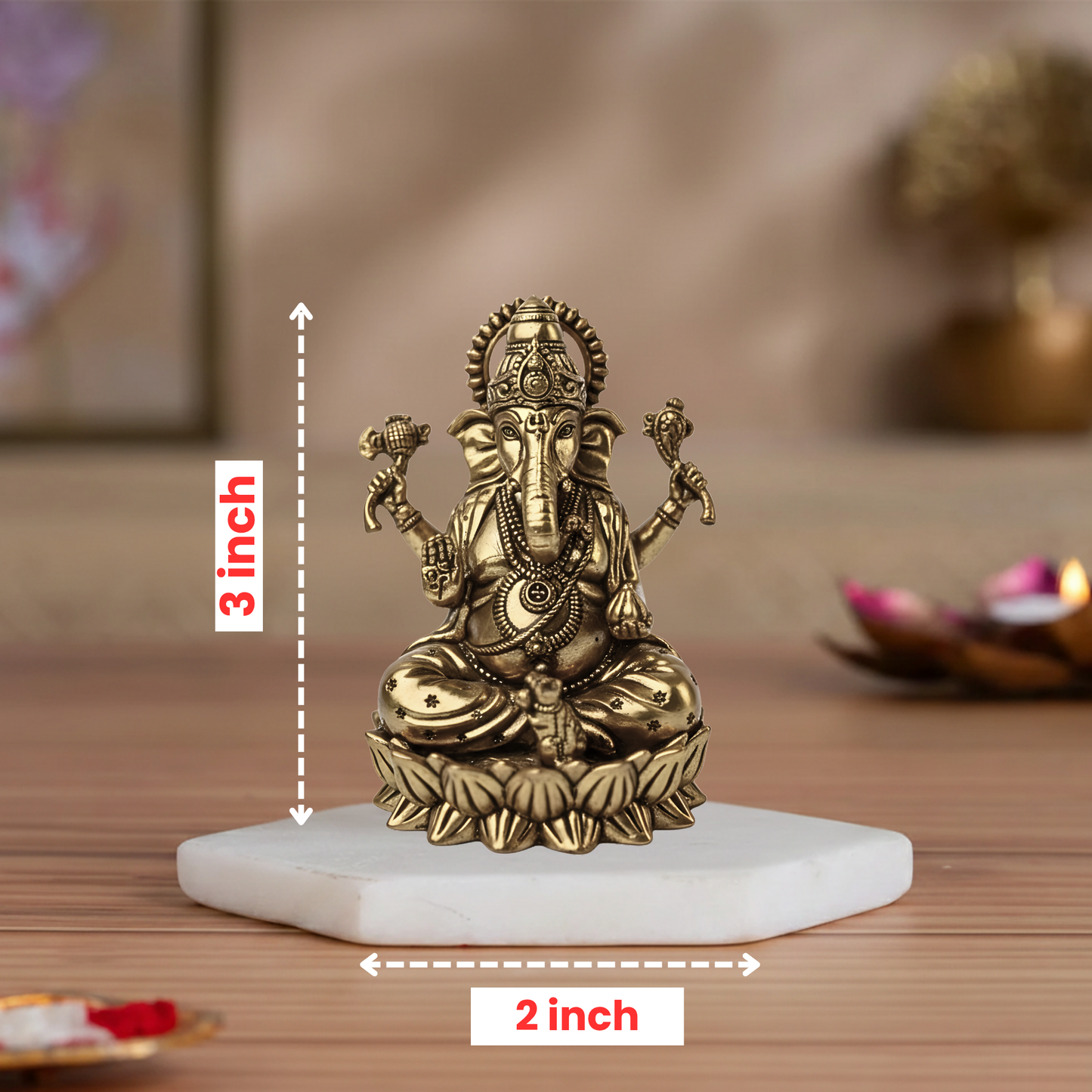 The Serene Ganesha – Lotus Throne