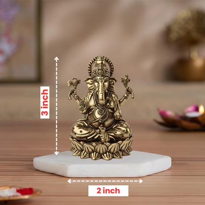 The Serene Ganesha – Lotus Throne