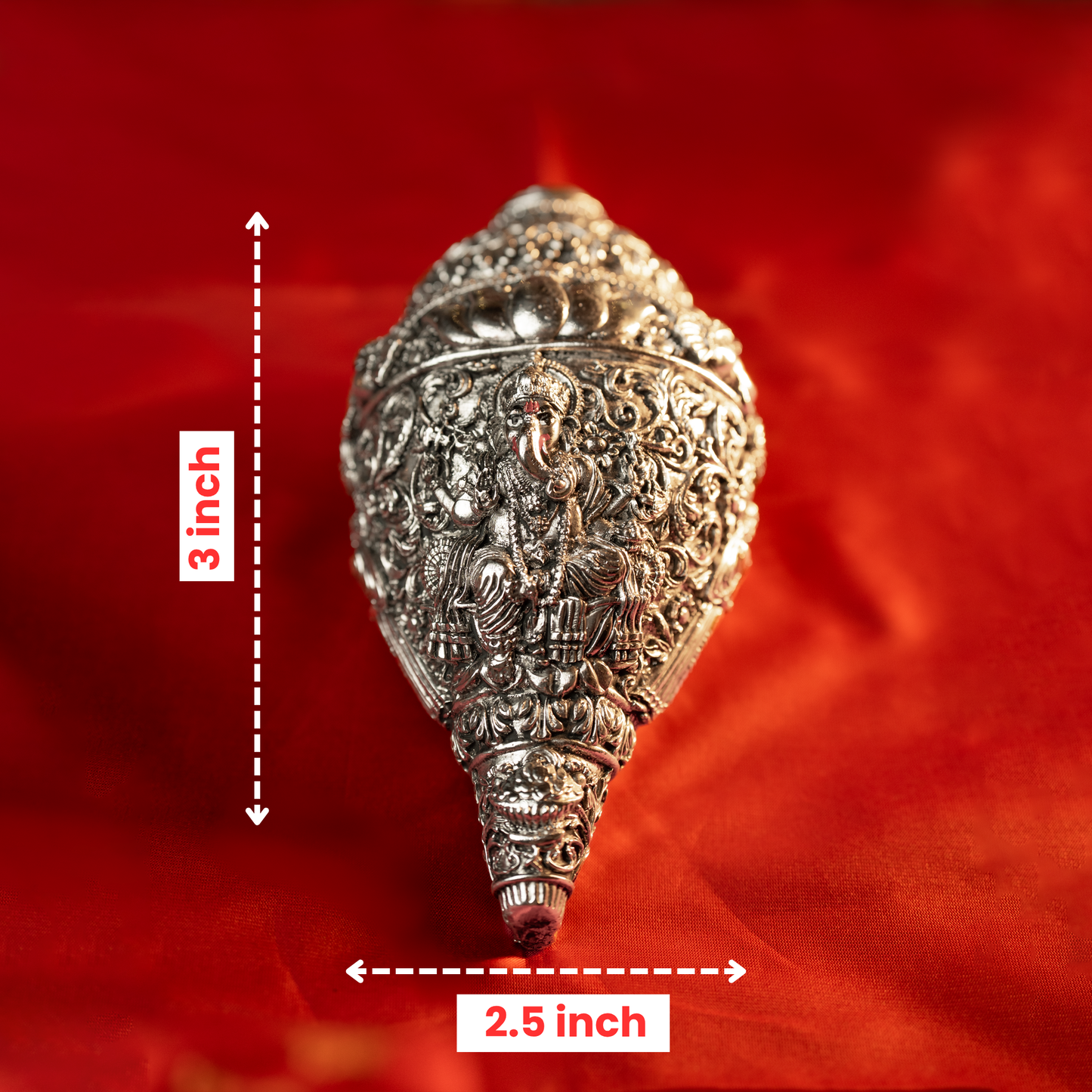 Ganesha Shankh - The Auspicious Silver Edition