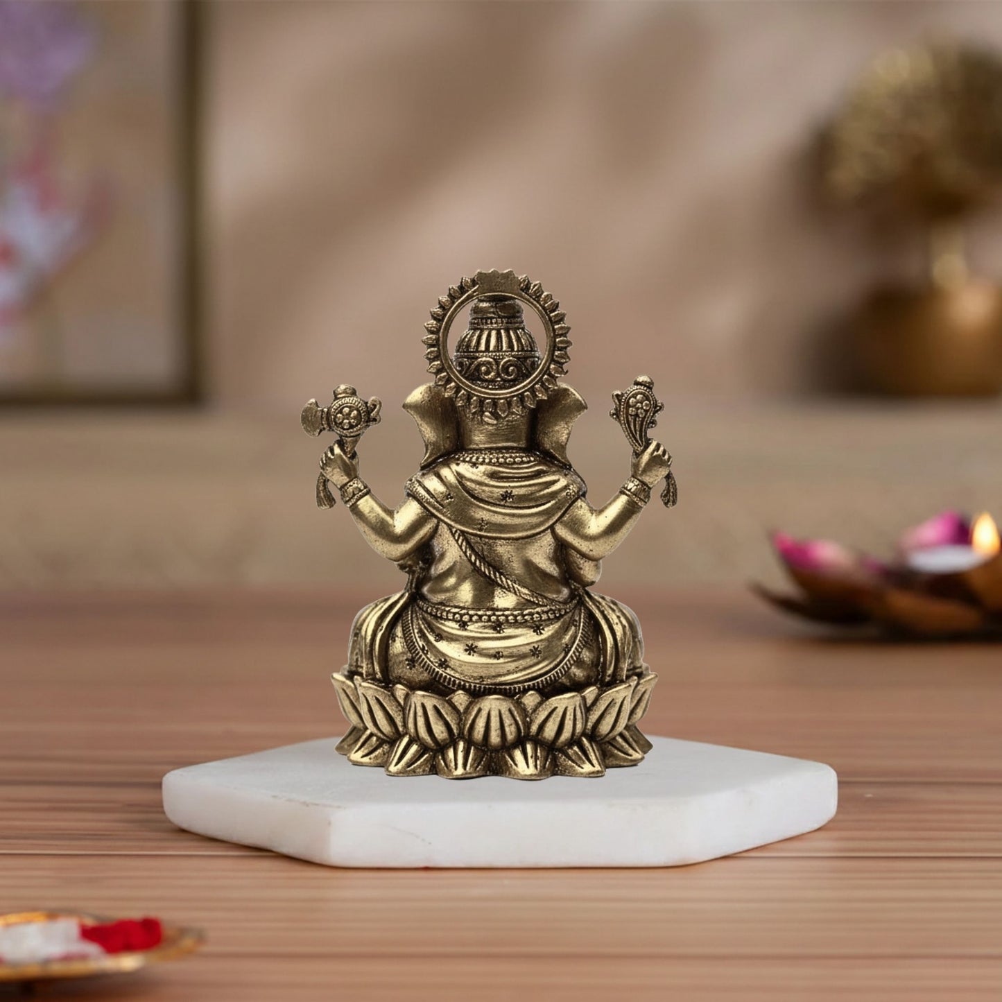 The Serene Ganesha – Lotus Throne