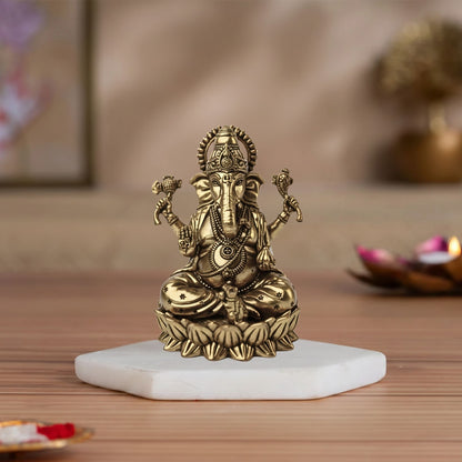 The Serene Ganesha – Lotus Throne
